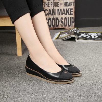 CHANEL Shallow mouth flat shoes Women--032